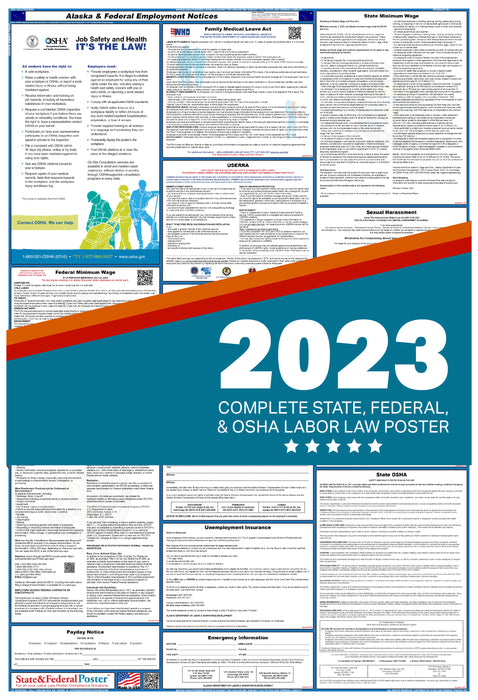 Alaska State and Federal Labor Law Poster 2023