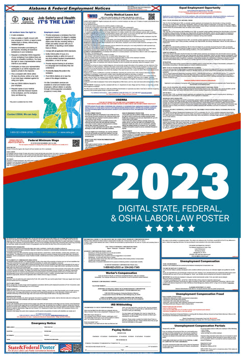 Alabama Digital Labor Law Poster 2023