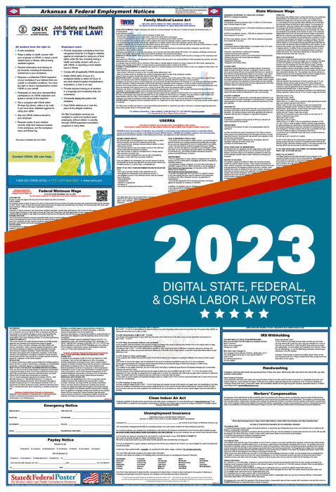 Arkansas Digital Labor Law Poster 2023