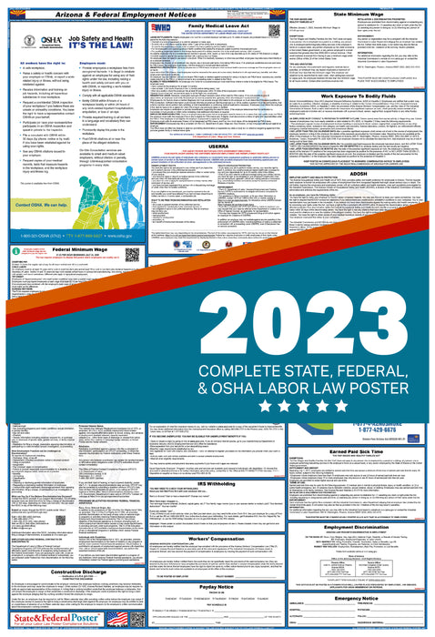 Arizona State and Federal Labor Law Poster 2023