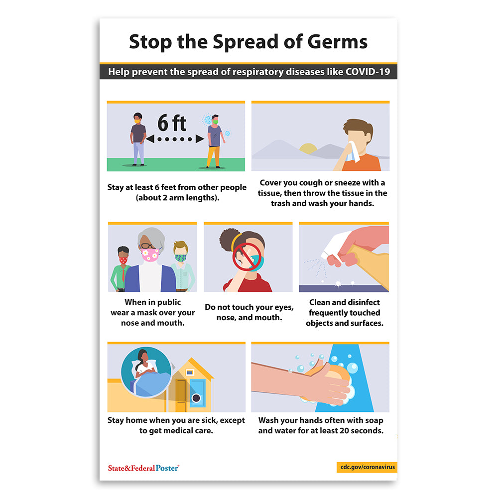 Stop the Spread of Germs Poster — State and Federal Poster