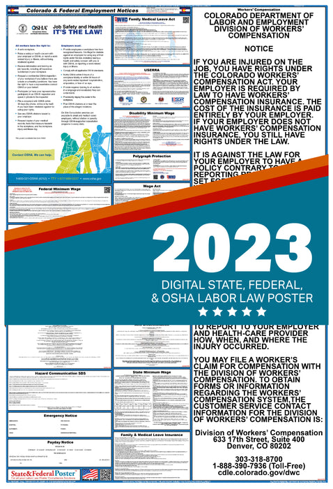 Colorado Digital Labor Law Poster 2023