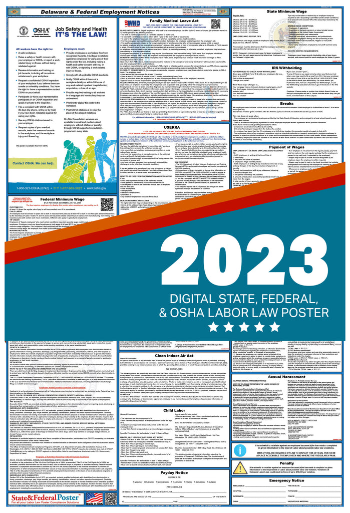 Delaware Labor Law Posters 2023