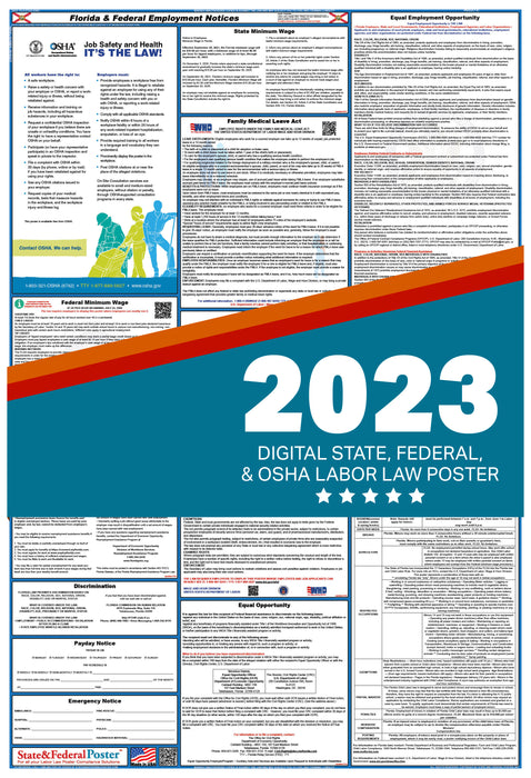 Florida Digital Labor Law Poster 2023