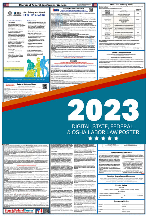 Georgia Digital Labor Law Poster 2023