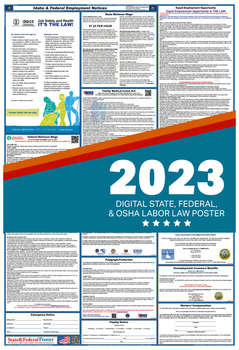 Idaho Digital Labor Law Poster 2023