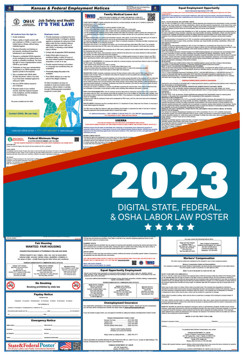 Kansas Digital Labor Law Poster 2023