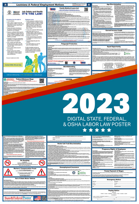 Louisiana Digital Labor Law Poster 2023