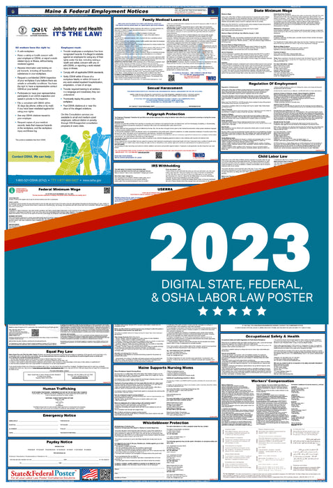 Maine Digital Labor Law Poster 2023