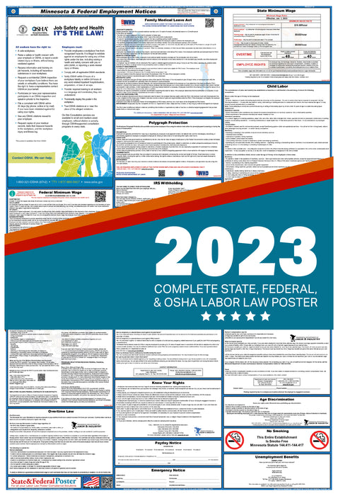 Minnesota State and Federal Labor Law Poster 2023