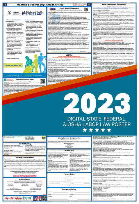 Montana Digital Labor Law Poster 2023