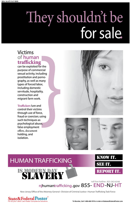 New Jersey Human Trafficking Poster