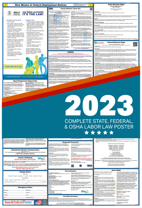New Mexico State and Federal Labor Law Poster 2023