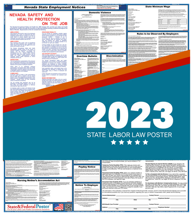 Nevada State Labor Law Poster 2023