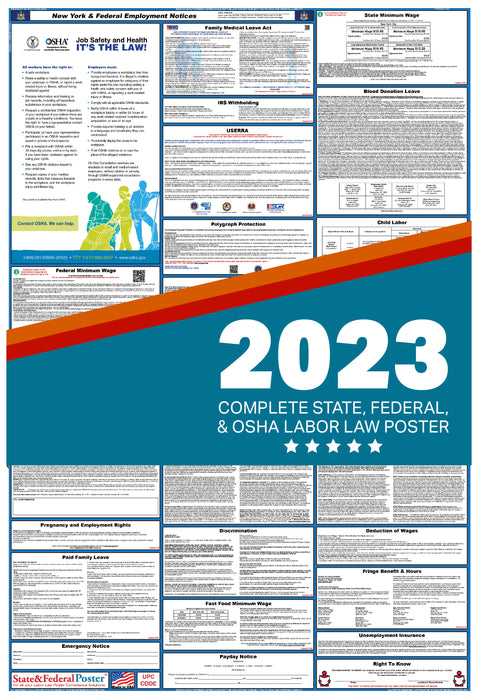 New York State and Federal Labor Law Poster 2023