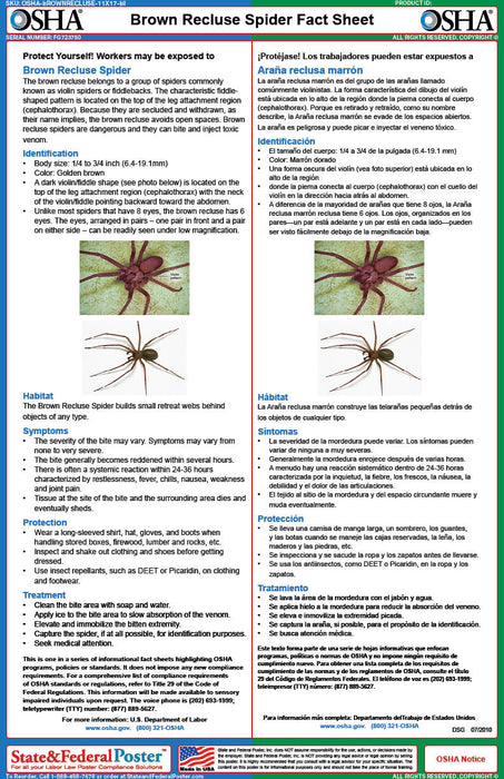 OSHA Brown Recluse Spider Fact Sheet
