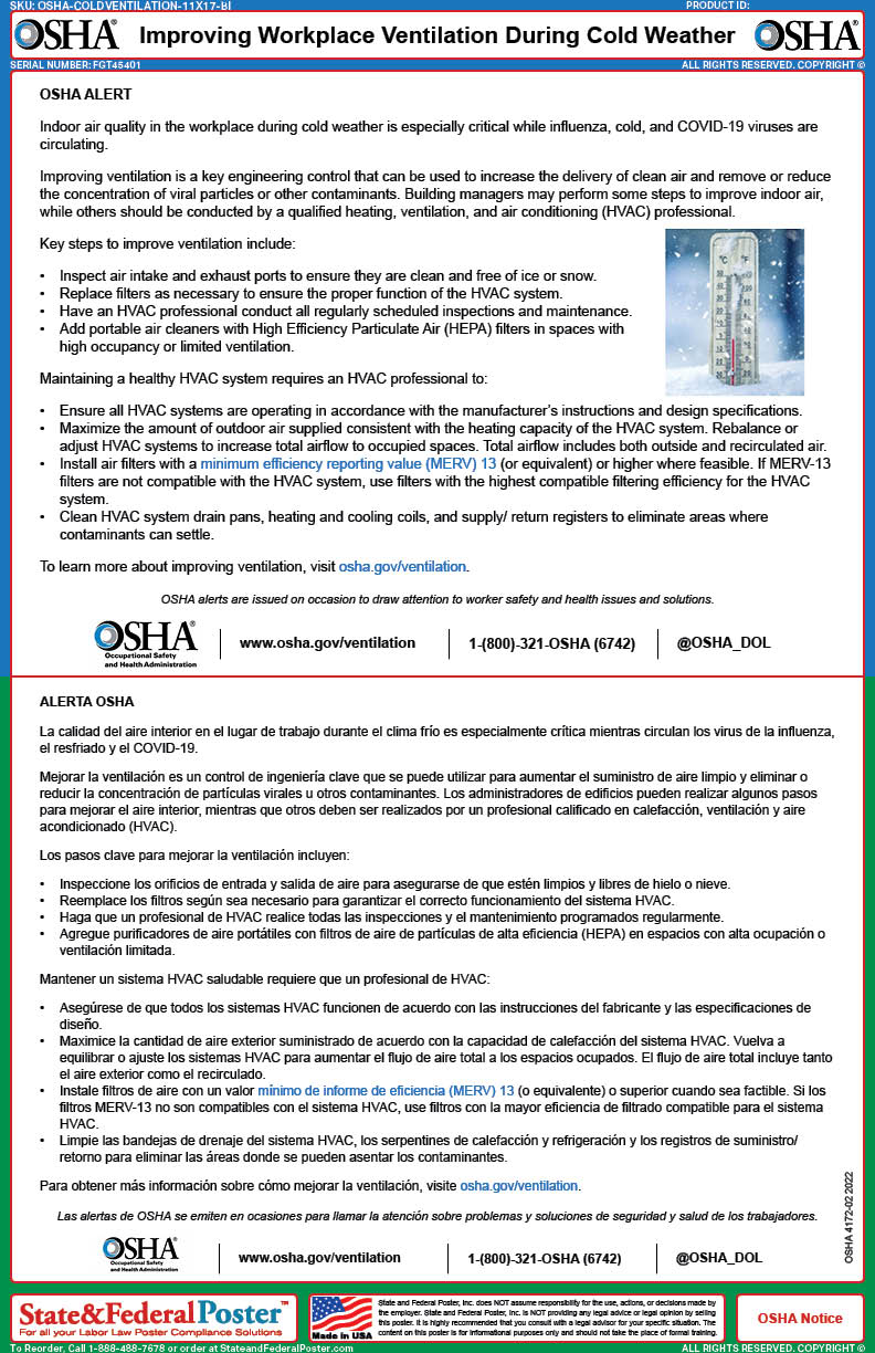 Osha Cold Weather Guidelines.pdf OSHA Cold Weather Ventilation Fact Sheet — State and Federal Poster