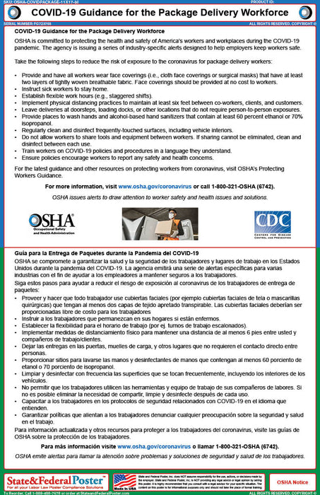 OSHA Alert: COVID-19 Guidance for the Package Delivery Workforce
