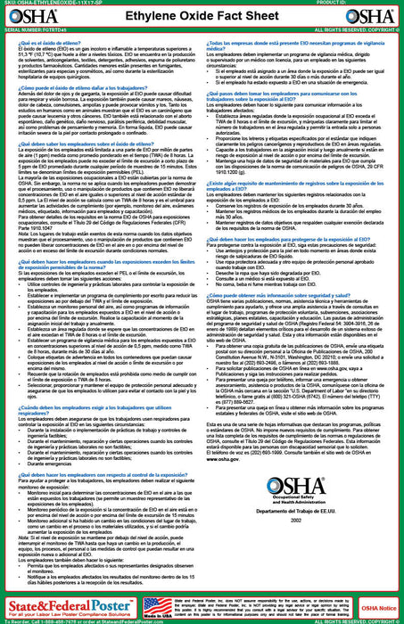 OSHA Ethylene Oxide Fact Sheet