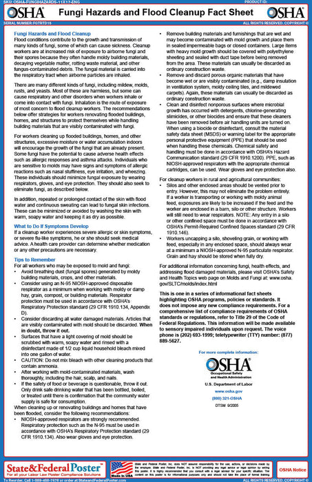 OSHA Fungi Hazards and Flood Cleanup Fact Sheet