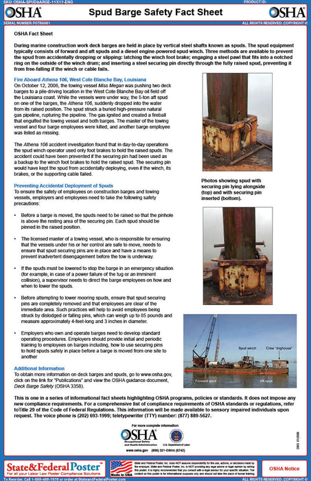 OSHA Spud Barge Safety Fact Sheet