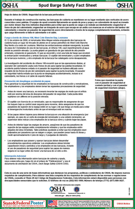 OSHA Spud Barge Safety Fact Sheet