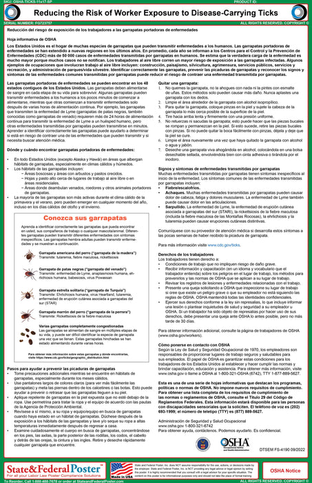 OSHA Reducing the Risk of Worker Exposure to Disease-Carrying Ticks Fact Sheet