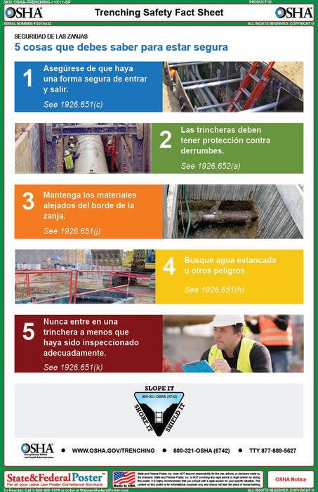 OSHA Trenching Safety Fact Sheet