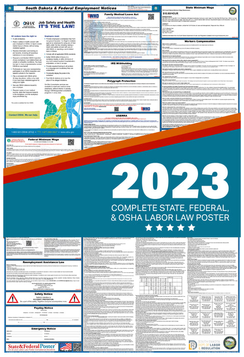 South Dakota State and Federal Labor Law Poster 2023