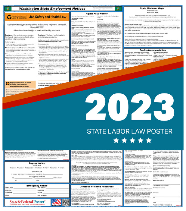 Washington State Labor Law Poster 2023