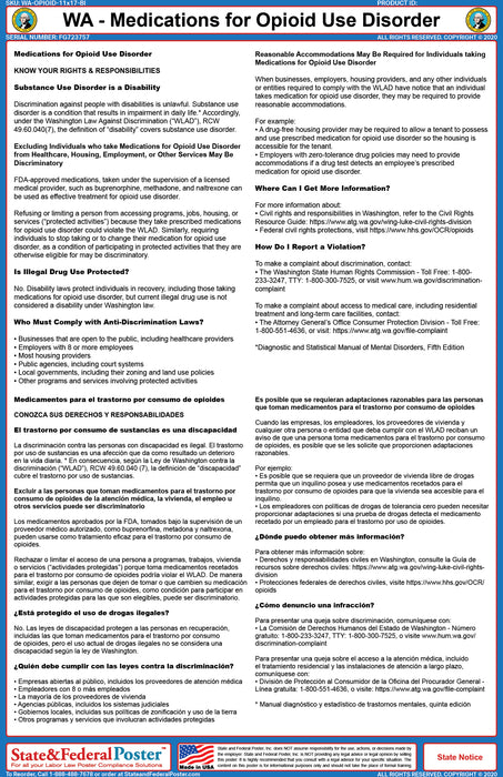 WA - Medications for Opioid Use Disorder Poster