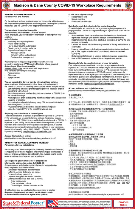 Madison & Dane County Workplace Requirements (Multilingual)